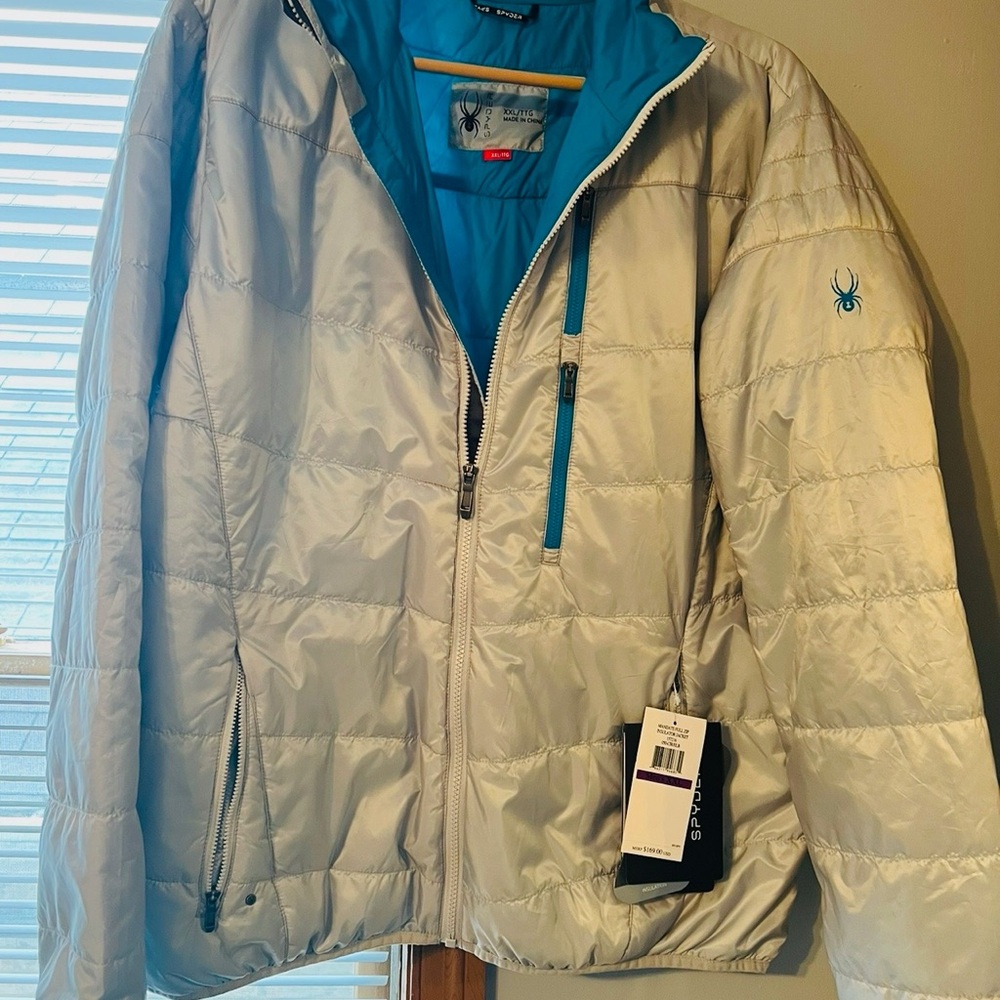 Spyder Silver Puffer Jacket